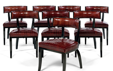 VISIONNAIRE IPE CAVALLI Suite de huit chaises "Morgana", structure en...