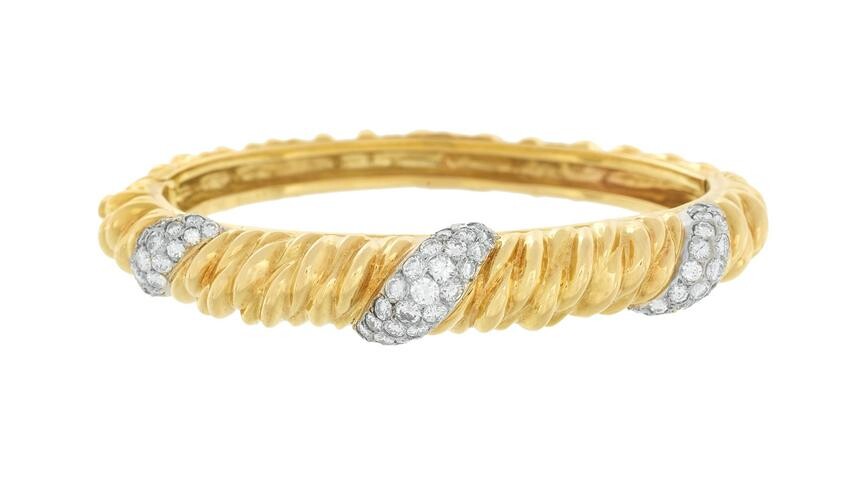Van Cleef & Arpels Diamond Bangle Bracelet