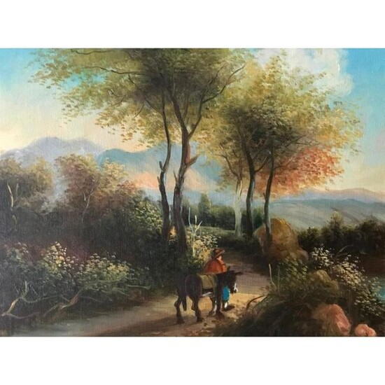 Vintage 20thc Landscape Oil Painting