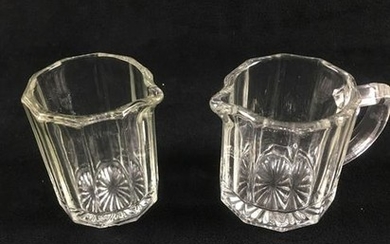 Vintage Clear Crystal Mid Century Modern Creamer and