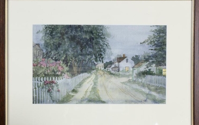 Vintage Watercolor View, "Summer Evening in Sconset"