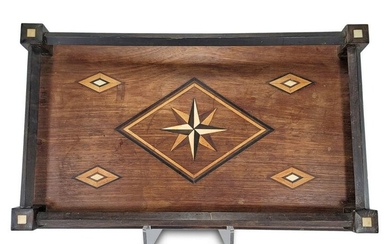 Vintage inlaid wood tray