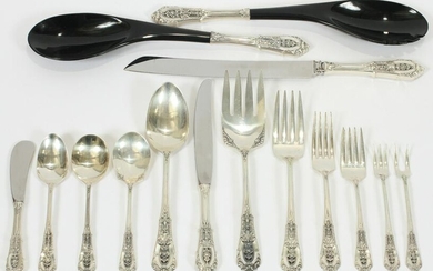 WALLACE 'ROSE POINT' STERLING FLATWARE SERVICE