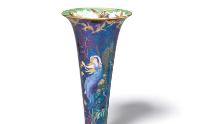 WEDGWOOD Fairyland Trumpet Vase 1915-1931 designed by Daisy Makeig-Jones, porcelain,...