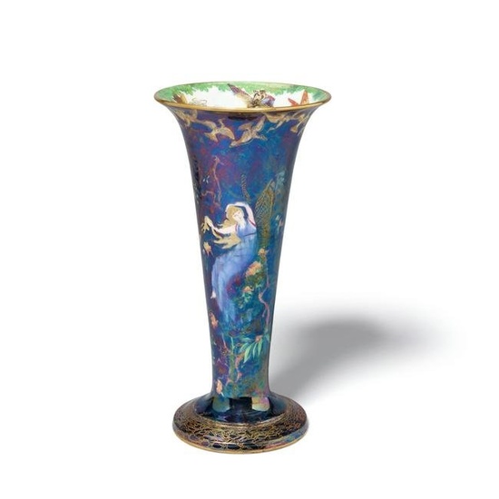 WEDGWOOD Fairyland Trumpet Vase1915-1931designed by Daisy Makeig-Jones, porcelain, with Wedgwood...