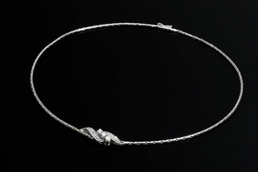 White gold 750 necklace with diamonds (total ca. 0.54ct/VSI/P/W), 13,8g, l. 42,5cm