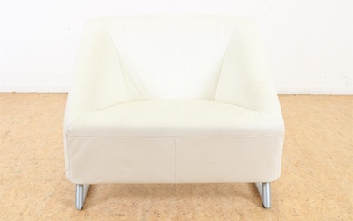 (-), Wit leren design stoel, fabrikant: Freistil Rolf...