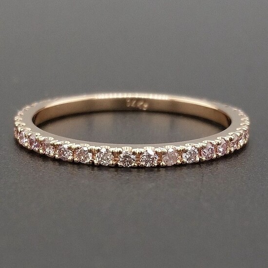 0.35ct Natural Fancy Mix Pink Diamonds - 14 kt. Pink gold - Ring - ***No Reserve Price***