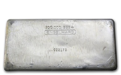 100 oz Silver Bar - Engelhard (First