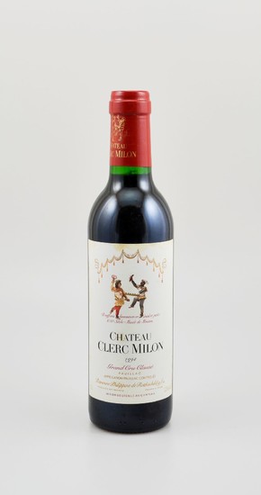 12 half bottles of 1994 Chateau Clerc-Milon,...