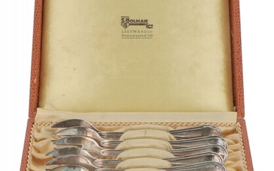 (12) silver pastry forks.