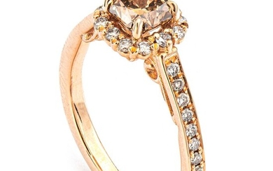 1.34 tcw Diamond Ring - 14 kt. Pink gold - Ring - 1.01 ct Diamond - No Reserve Price