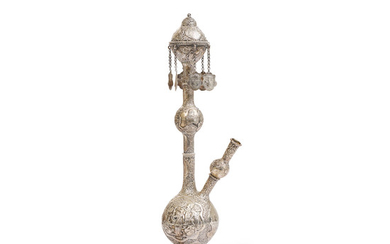 A Silver Repousse Water Pipe