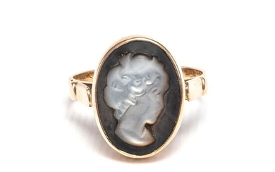 14 kt. Yellow gold - Ring - 2.50 ct Cameo - No Reserve Price