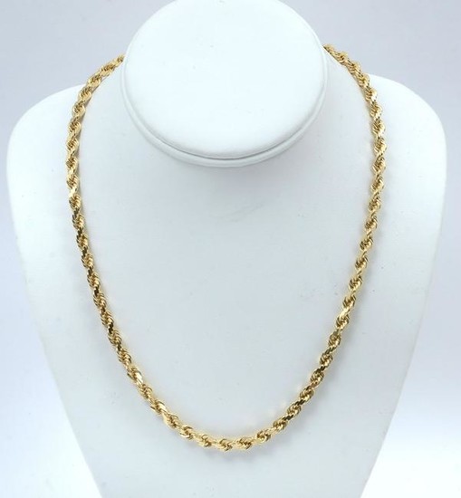 14K 49.14 GRAM SOLID ROPE CHAIN