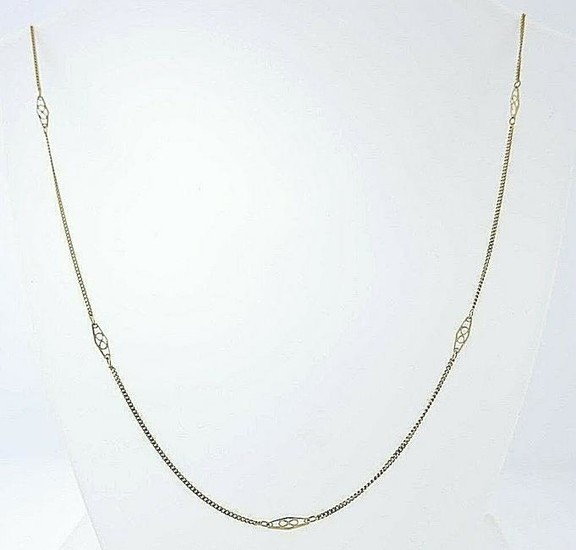 14k GOLD FOX TAIL LINK CHAIN