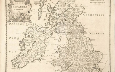 1695 Morden Map of the British Isles in Roman Times