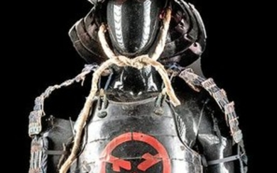 17th C. Japanese Lacquered Iron Samurai Armor + Helmet