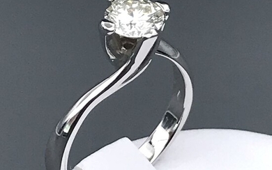 18 kt. White gold - Ring - 0.99 ct Diamond