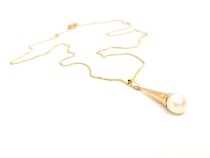 18 kts. Yellow gold - Necklace Pearl