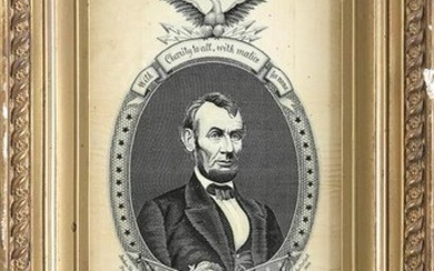 1866 Abraham Lincoln mourning silk