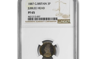 1887 Great Britain Silver Threepence Victoria