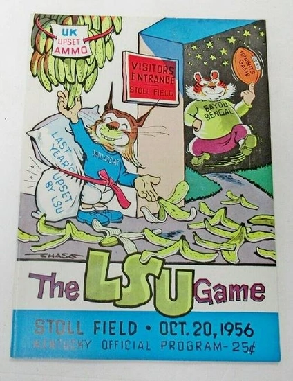 1956 LSU v Kentucky Football Program 10/20 Stoll Field Chase Cover 79535b7