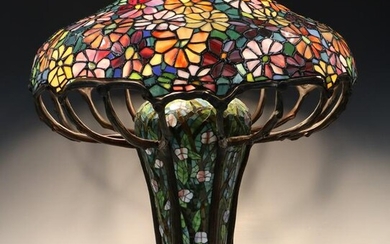 1970's Stained Glass Lamp