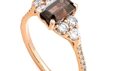 1.99 tcw VS1 Diamonds Ring - 14 kt. Pink gold - Ring - Clarity enhanced 1.50 ct Diamond - Diamonds, No Reserve Price