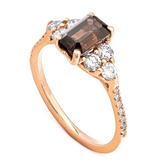 1.99 tcw VS1 Diamonds Ring - 14 kt. Pink gold - Ring - Clarity enhanced 1.50 ct Diamond - Diamonds, No Reserve Price