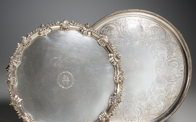 (2) George III silver salvers, Oliphant & Tweedie
