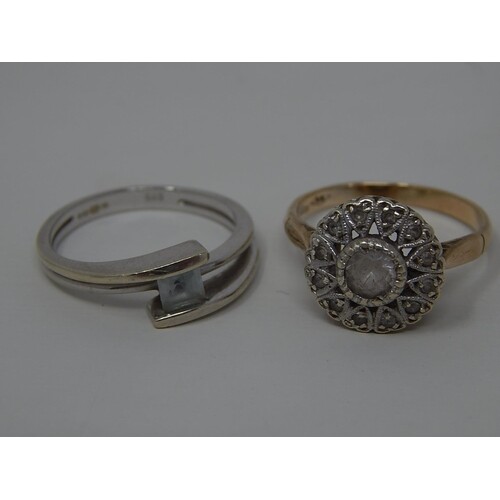 2 x 9ct Gold rings: 4288
