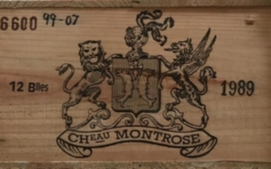 Chateau Montrose 1989 Saint Estèphe 12 bottles owc 100/100 Robert...