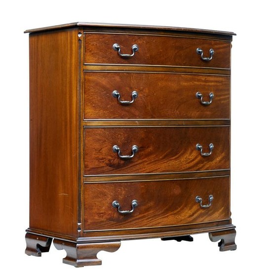 20TH CENTURY BOWFRONT MAHOGANY CHEST OF DRAWERS BY ADAM