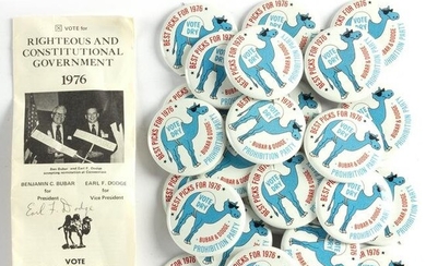 25 1976 Bubar / Dodge Prohibition Party Buttons