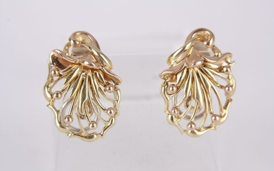 14 kt. Pink gold, White gold, Yellow gold - Earrings