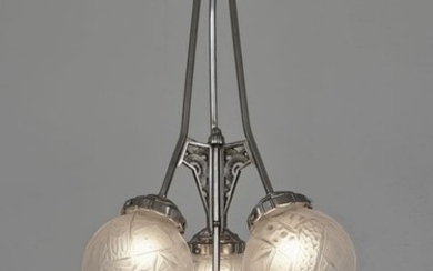 Maynadier & Muller freres - 1930 French Art Deco chandelier #1, Deckenlampe