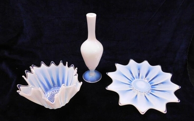 3 opalescent Glass Pieces
