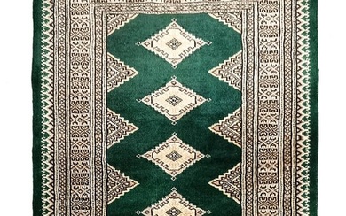 3 x 4 Black Wool & Silk Jaldar Bokhara Rug