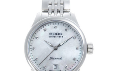 Epos - White Mother Of Pearl with 11 Diamond Automatic - 4426-S/S-WHT-DIAM-INDEX - Women - 2011-present