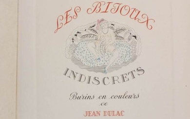 337- ENSEMBLE DE 3 VOLUMES ILLUSTRÉS (curiosa) - [DULAC (Jean)], DIDEROT (Denis): «Les bijoux indiscrets.»...