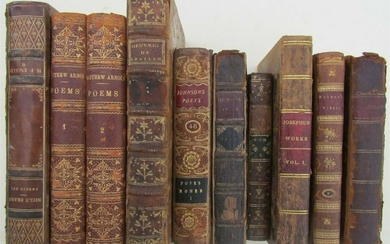 LOT of 10 ANTIQUE DECORATIVE BINDINGS BOOKS 18th-19th
