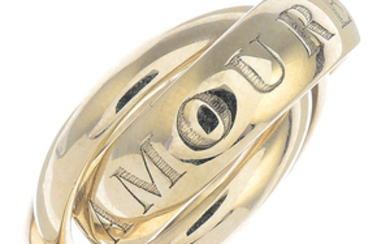 CARTIER - an 'Or Amour Et Trinity' ring.