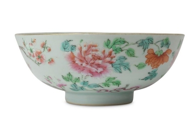 A CHINESE FAMILLE ROSE 'FLOWERS' BOWL.