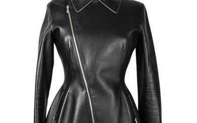 Christian Dior Jacket Black Lambskin Leather Subtle