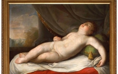 CIRCLE OF GUIDO RENI (Bologna, 1575 - 1642) Sleeping putto...