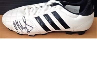 Football Angel Di María signed Adidas football boot. Angel Fabián Di María is an Argentine professional footballer who...