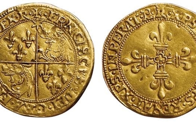 François 1er. Ecu d'or du Dauphiné. Romans. A/ +. …