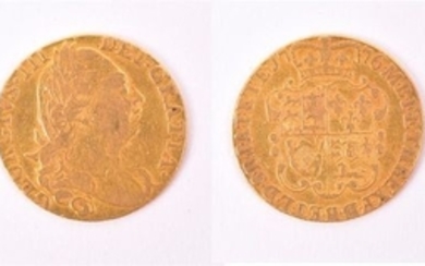 GEORGE III, 1760-1820. GUINEA, 1776 Obv: Laureate bust right. Rev: Crowned shield. F. (1 coin)