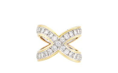 Gold, Platinum and Diamond Band Ring, Tiffany & Co.